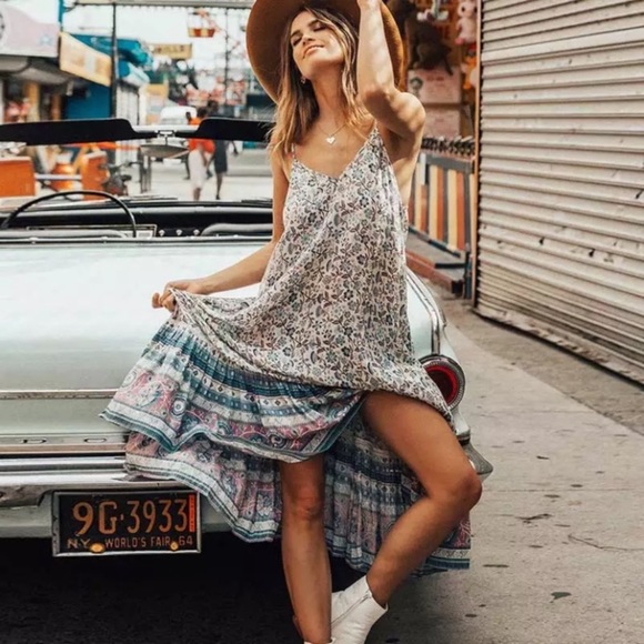 SOLD OUT Gabriella Boho Floral Maxi Tank Casual Dress - Picture 2 of 7